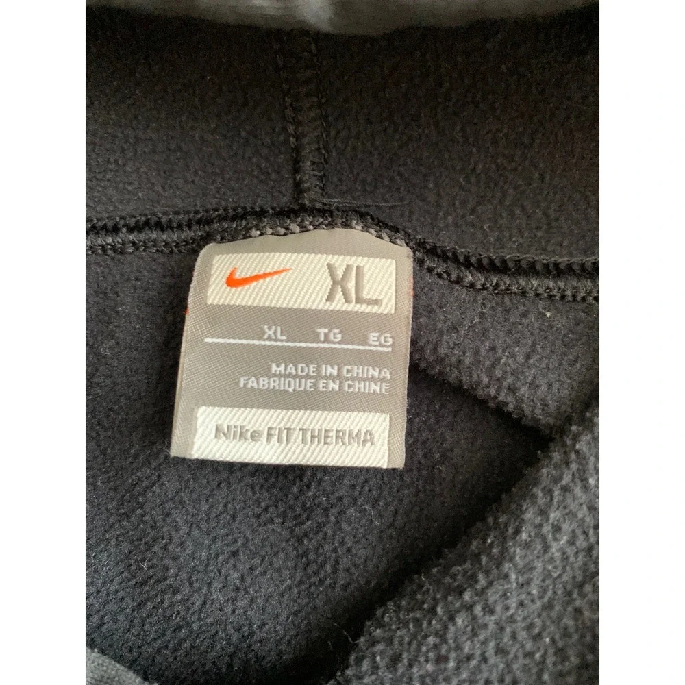 Nike Livestrong Fit Therma Hoodie Mens XL Black Yellow Pullover Sweatshirt